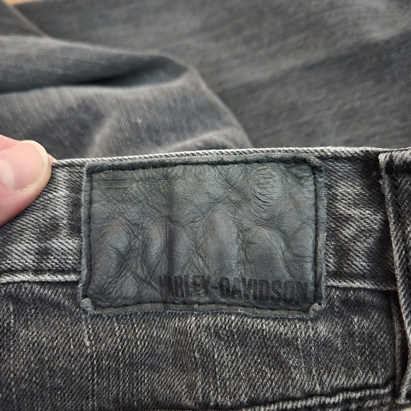 Harley Davidson Mens Black Jeans 34x30 - Picture 5 of 9